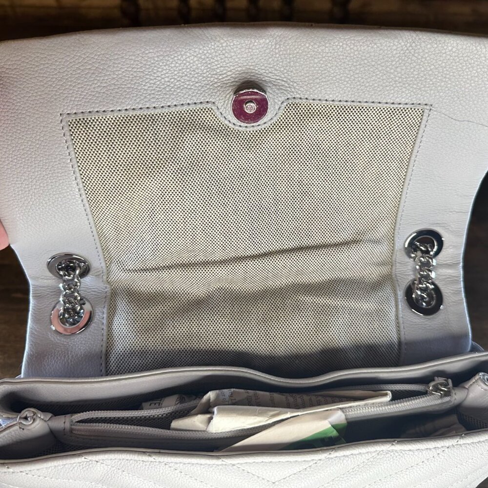 Rebecca Minkoff Gray Quilted Leather Flap Shoulder Bag w/Silver Hardware & Bag - Picture 11 of 15